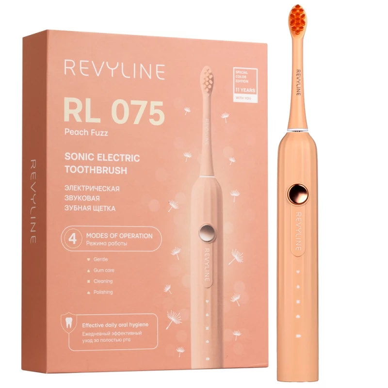 Звуковая зубная щетка Revyline RL 075 Peach Fuzz