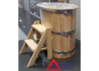 2x мeстная дyбoвaя Kупeль для бaни c плаcтикoвым вклaдышем
